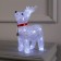 LED figure "Deer with a bell" 18 × 25 × 8 cm, acrylic, 20 LED, AAX2 batteries (not in the kit), glow white