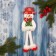 Soft toy "Snowman in a suit with an ornament, in a hat" 9.5x30 cm, red-green