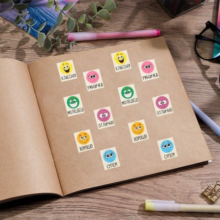 Paper stickers of the rating "Good mood", 10.5 × 18 cm-2