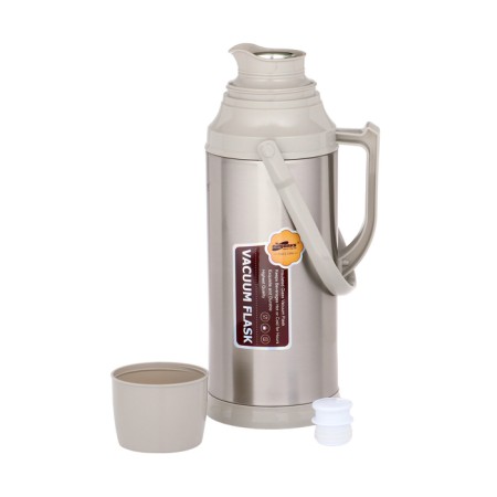 Thermos 2 l, with a glass flask, retains heat 12 hours, with a mug, gray-2
