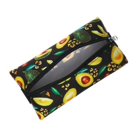 Penal is soft, 1 compartment, 95 x 200 mm, flat, pm-shp28 avocado, with a notebook elastic band,-6