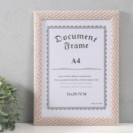 Photo frame Plastic format A4 "Brick masonry" white 34.8x25 cm
