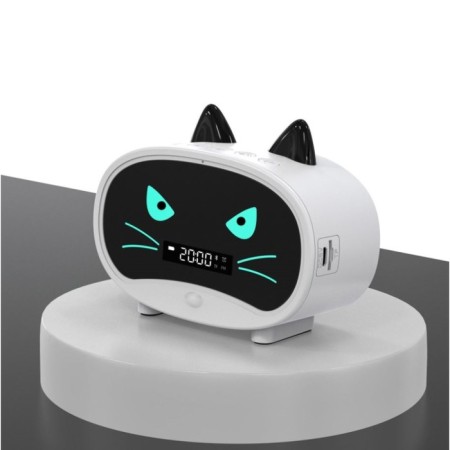 Clock - Electronic Cat an alarm clock: column, Bluetooth, TF card, 11.5 cm, USB