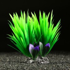 Artificial aquarium plant, 18 x 10 x 11.5 cm, green