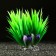 Artificial aquarium plant, 18 x 10 x 11.5 cm, green