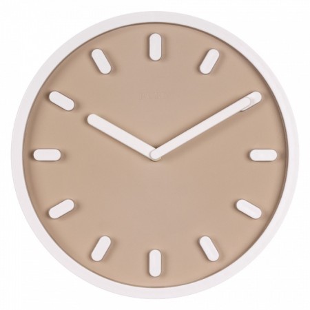 Wall clock, interior "minimal", silent, D-30 cm, beige