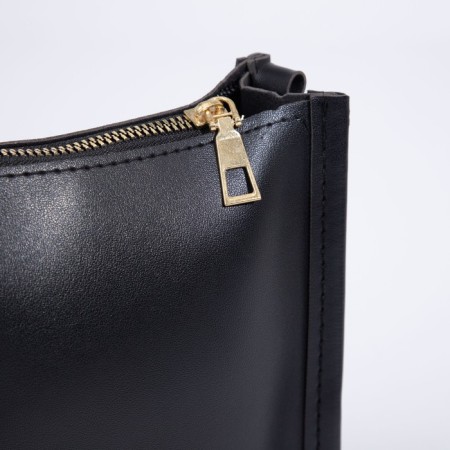 Bag Cross-Bodi with a zipper, black color-4