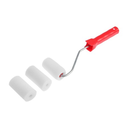 Roller scrap, foam rubber, 65 mm, handle d = 6 mm, d = 16 mm, 2 spare fur coats