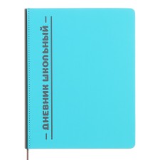 Universal diary for grades 1-11 Excellent, solid cover of artificial leather, silkography, lies, 48 ​​sheets, blue