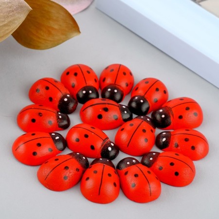 Decor for creativity wood "ladybugs" (set of 15 pcs) 1.3x2.5 cm-1