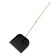 Plastic shovel, bucket 430 × 360 mm, with a galvanized bar, wooden stalk, "Blizzard"