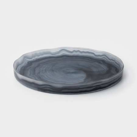 Virpul lunch plate, d = 20.5 cm, glass, blue-2