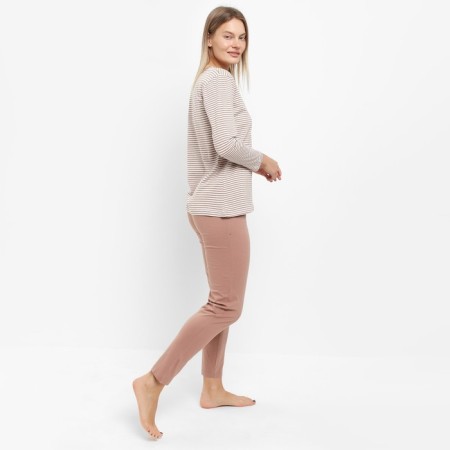 Female homemade set (jumper/pants), beige color, size 46-1
