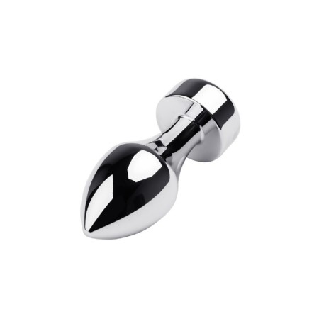 Anal plug Metal by Toyfa, silver, tourmaline, 10.8 cm, d = 4 cm-1