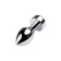 Anal plug Metal by Toyfa, silver, tourmaline, 10.8 cm, d = 4 cm
