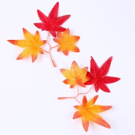 Decor "Autumn twig with leaves" set of 15 pcs., Size 1 pc. - 13.5 × 13 × 0.2 cm-4