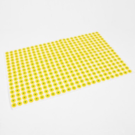 The Kuznetsova applicator, 384 spines, spanbond, 50 x 75 cm, yellow.
