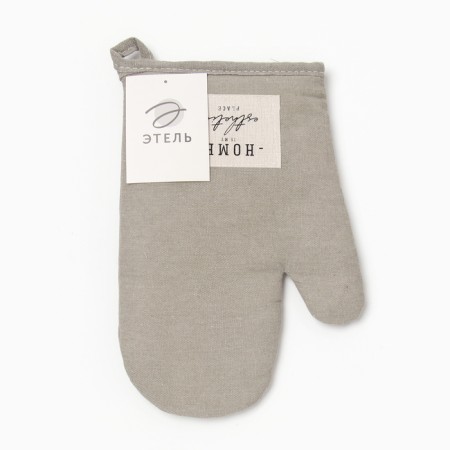 Ethel "Home" mittens, gray color, 26x16 cm, 50%HL, 50%flax-3