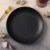 Plastic plate "Black East", d = 25.5 cm, black color