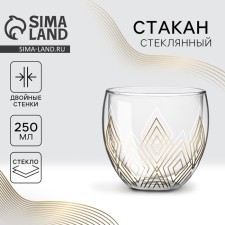 A glass with double walls 