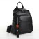 City backpack on lightning, from artificial leather, black color