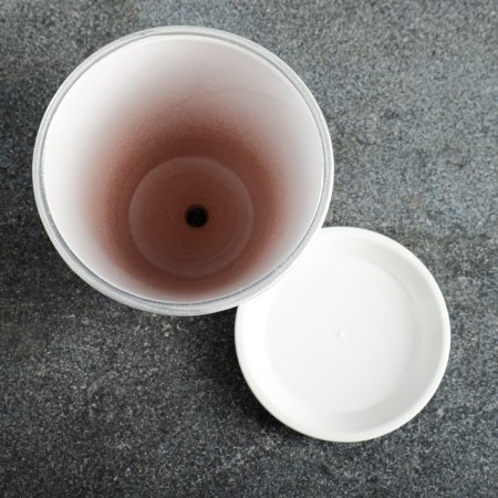 Flower pot "Bun" painting silver 0.9 l-2