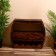 Barbali bottles stand 60x24x55 cm, Albezia tree, brown
