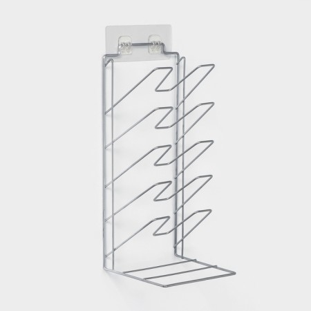 Vertical lid stand, 5 tiers 15 × 16 × 36 cm, color chromium