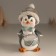 Polystone souvenir "Penguin in a hat with a spruce branch, with a drum" 9x13x17 cm