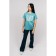 Female T -shirt, size 46, turquoise color