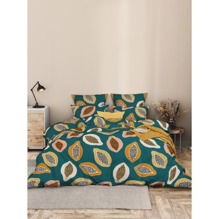 Bed linen duet "Papaya", size 220x240 cm, 145x215 cm - 2 pcs, 70x70 cm - 2 pcs-1