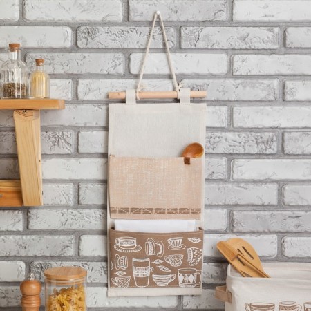 Textile "mugs" 2 compartments, 41x20 cm