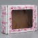 Box a gift team with a window, packaging, "flowers", white, 27x10x21 cm