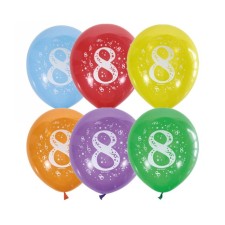 Latex ball 12 “Figure 8”, pastel, 2-sided, set 10 pcs., Mix