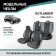 Auto-Chekhli for Mitsubishi Outlander, 2005-2012, black eco-leather/suede black rhombus