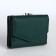 Women's wallet on the button, green color
