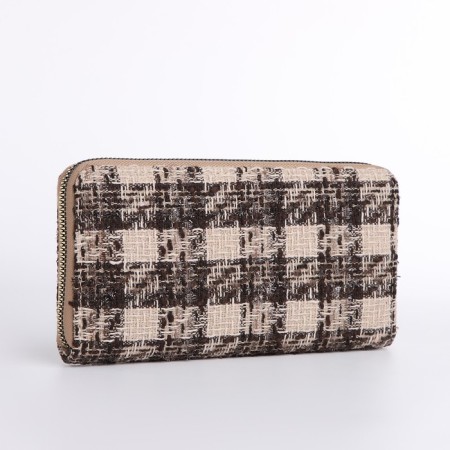 Women's wallet with lightning, brown color-1