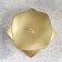 Cattle of "quarter n" metal per candle, 9.5x3 cm, gold