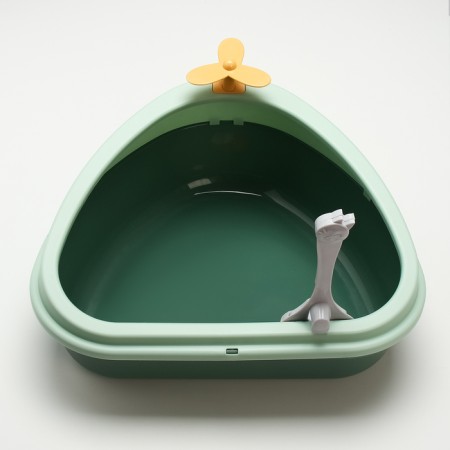 Toilet with a triangular side 47 x 41 x 19.5 cm, green-4