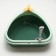 Toilet with a triangular side 47 x 41 x 19.5 cm, green