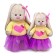 Soft toy "Bunny mi in a sweater with a heart", 25 cm