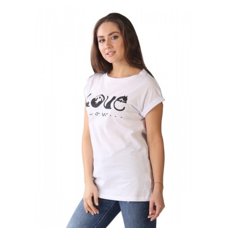 Love Meaw T -shirt, size 42, white color-1