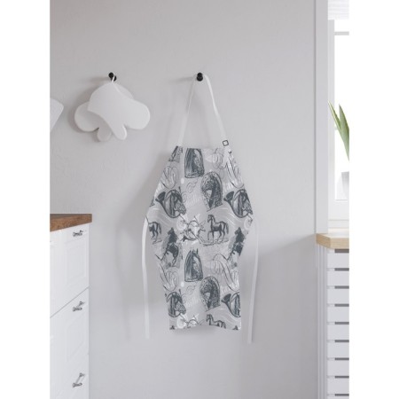 Apron of a kitchen with a photo print "Composition with horses", adjustable, size OS-1