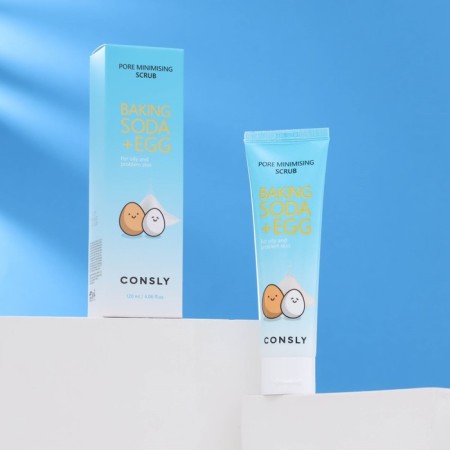 Consly face scrub, with soda and egg protein, 120 ml