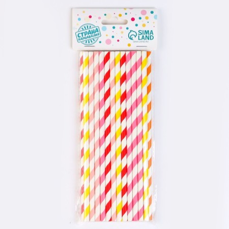Cocktail tubes, set 25 pcs., Mix color-2