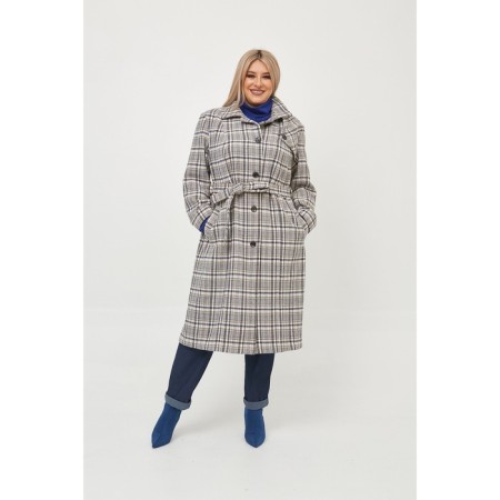 Female coat, size 56, blue color-6
