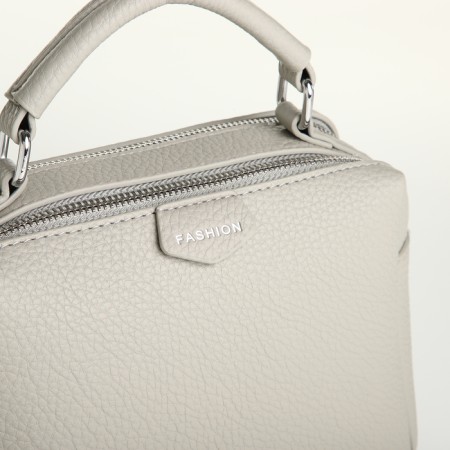 Women's bag with lightning, textura, average size, color gray-4