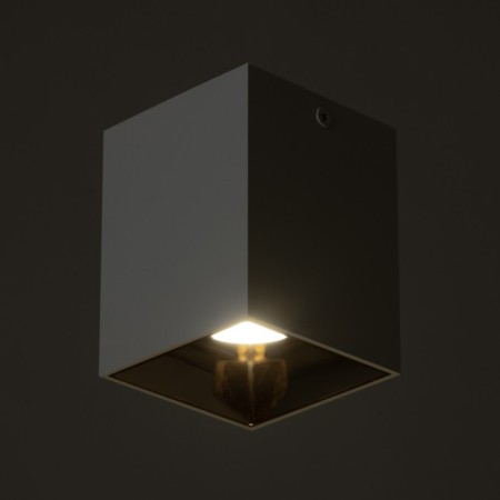 Lamp "Cube" LED 4000K 10W DIM220 white gold7.5x7.5x9.5cm-2