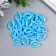 Decor for creativity plastic "Ring for the chain" bright-blue set 25 pcs 2.3x1.65 cm