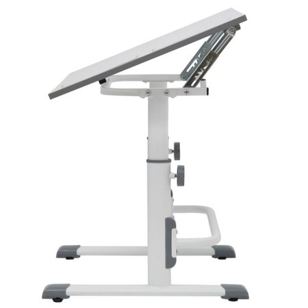 Polini Kids set growing transformer + adjustable stool, white-gray color-4